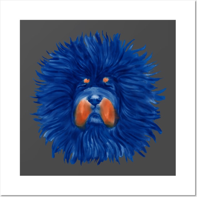 Tibetan Mastiff dog face Wall Art by ReaBelle